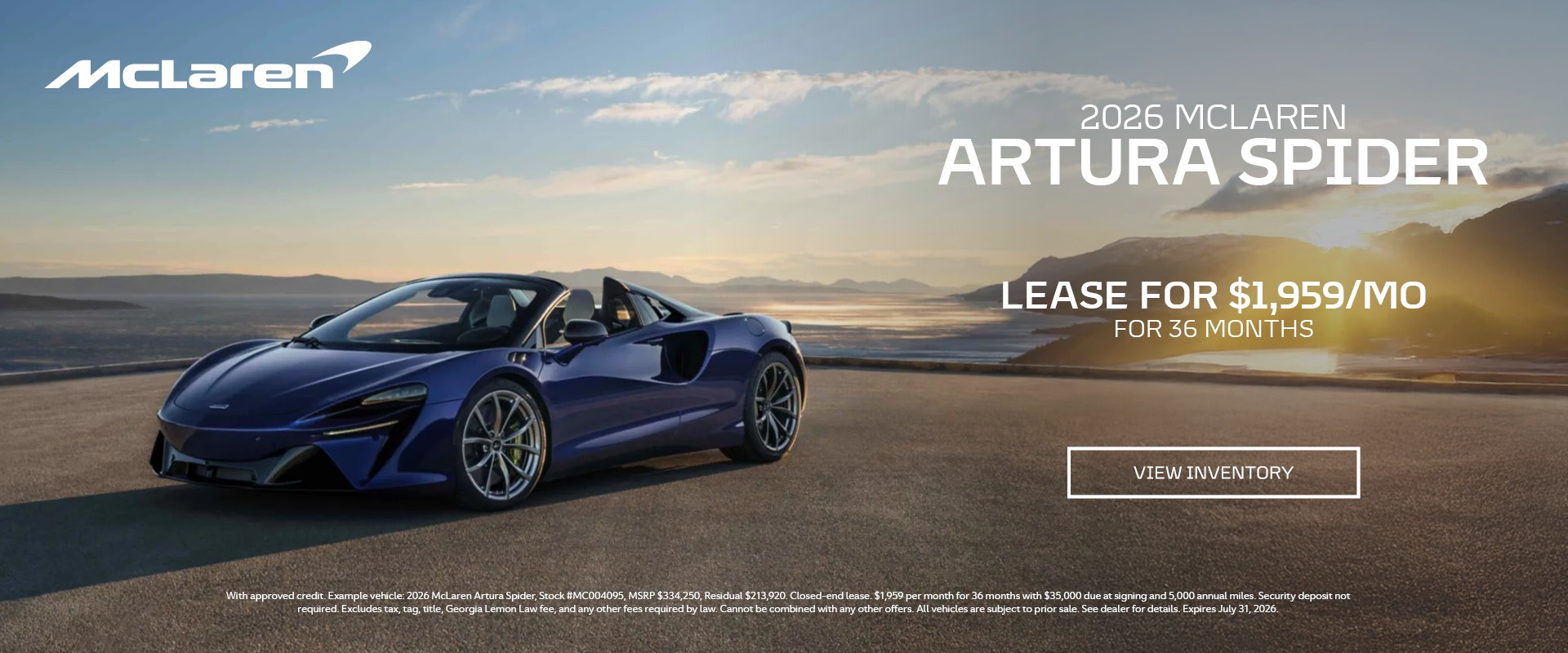2026 McLaren Artura Spider